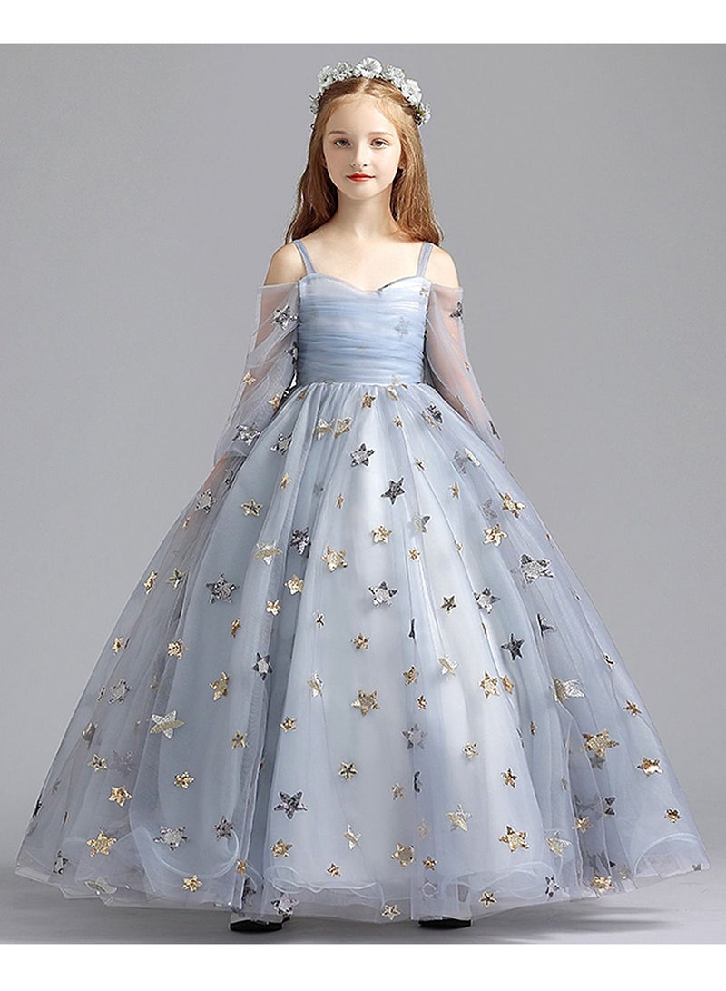 Fairy Princess Themed Party Dress Grey