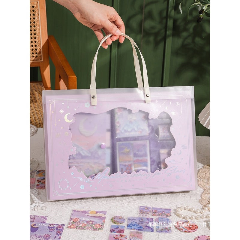 Vintage Oil Painting Hand Book Suit Gift Box High Beauty Value Notebook Stationery Girl Cute Hand Book Girl Day - Image 3
