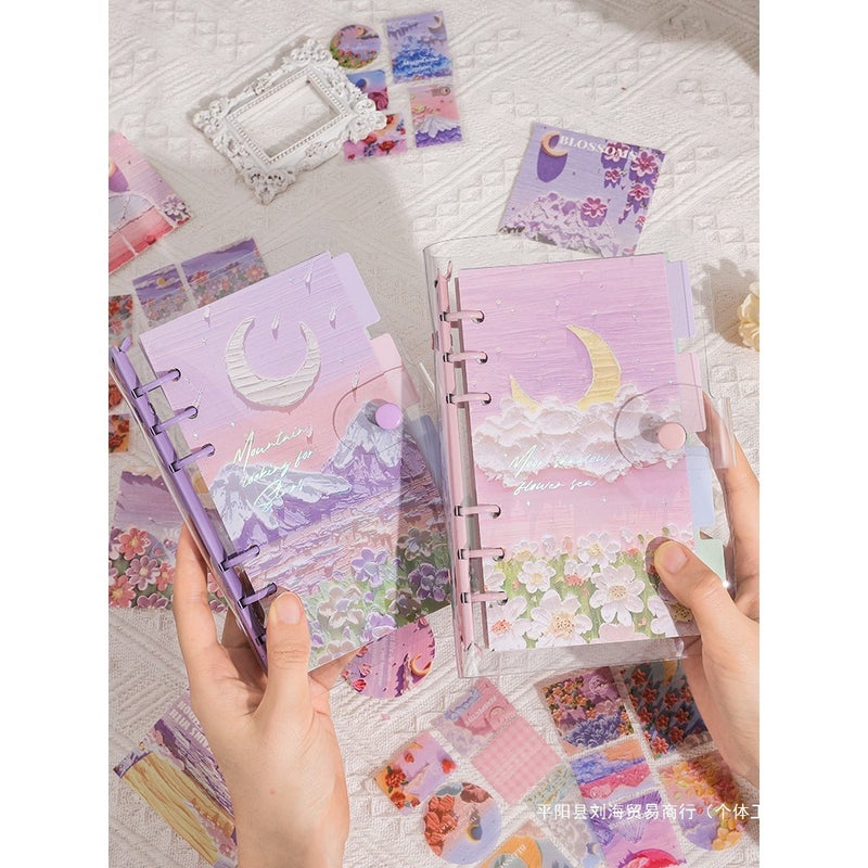 Vintage Oil Painting Hand Book Suit Gift Box High Beauty Value Notebook Stationery Girl Cute Hand Book Girl Day - Image 4