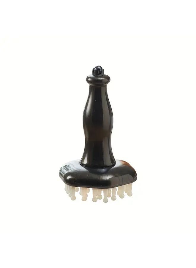 1pc Magnetic Bead Scalp Body Massager Comb Portable Wooden Head Relaxation Tool - Image 1