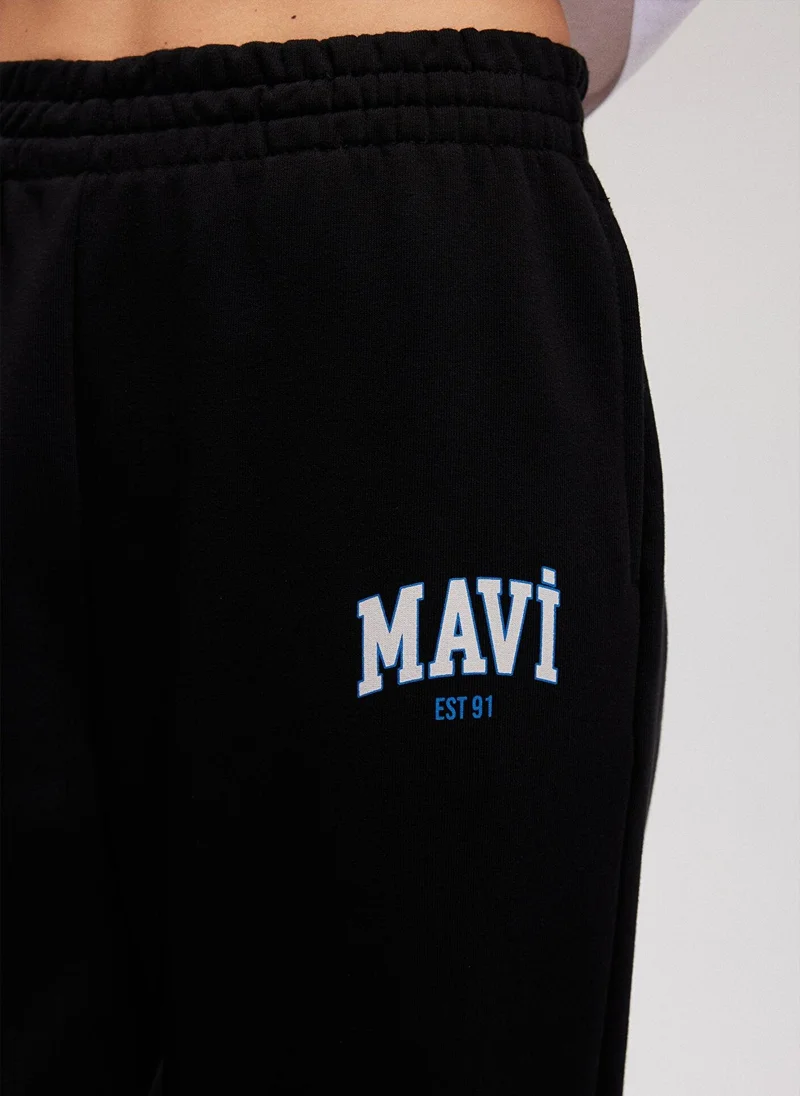 MAVI Mavi Logo Printed Black Sweatpants