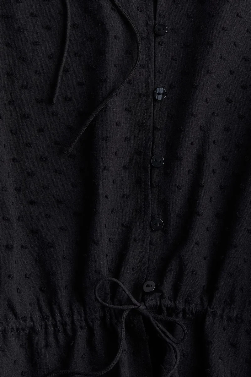 H&M Puff-sleeved cotton blouse