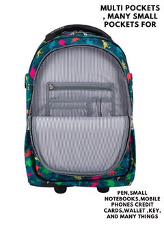 Wires 5 Piece Kids School Trolley Bag laptop compartment 2 Wheels With Lunch bag & Pencil Case  - Image 4