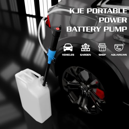 KJE Portable Battery Powered Operated Liquid Transfer Pump Gasoline Diesel Water Fuel MultiFunction Electric Siphon Pump 22 GPM Upgraded with Filter Bag and Clip - Image 3