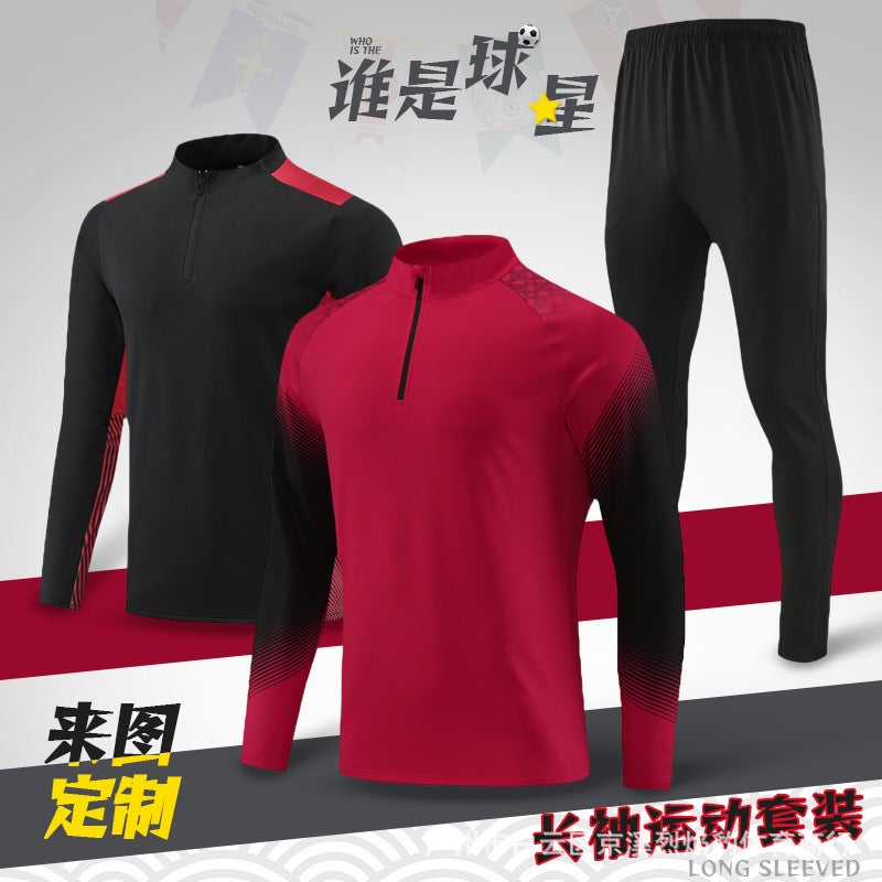 Long Sleeve Coat Football Uniform Suit Men'S Adult-Made Outing Uniform Children'S Football Training Uniform Suit - Image 2