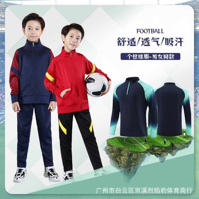 Long Sleeve Coat Football Uniform Suit Men'S Adult-Made Outing Uniform Children'S Football Training Uniform Suit - Image 4