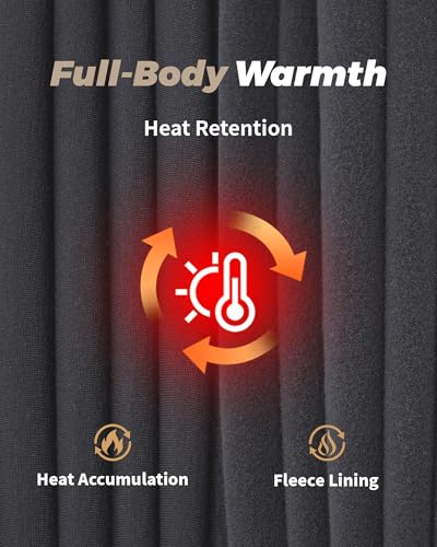 WEERTI Thermal Underwear for Men Long Johns with Fleece Lined Base Layer Men Cold Weather Top Bottom Charcoal - Image 3