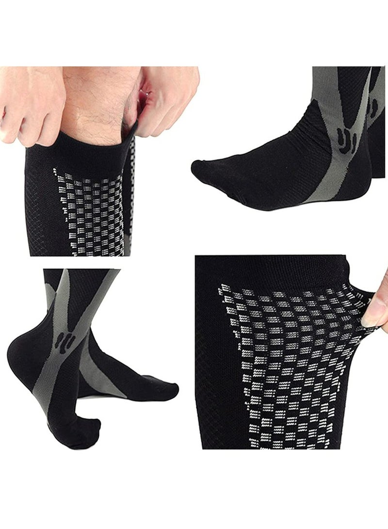 CMGTYYD. الجوارب الضاغطة للرجال، جوارب ضغط للرجال، جوارب ضغط للدوالي الوريدية المضادة للانسداد، جوارب ضغط للقدم المتورمة 2Pack - Image 4