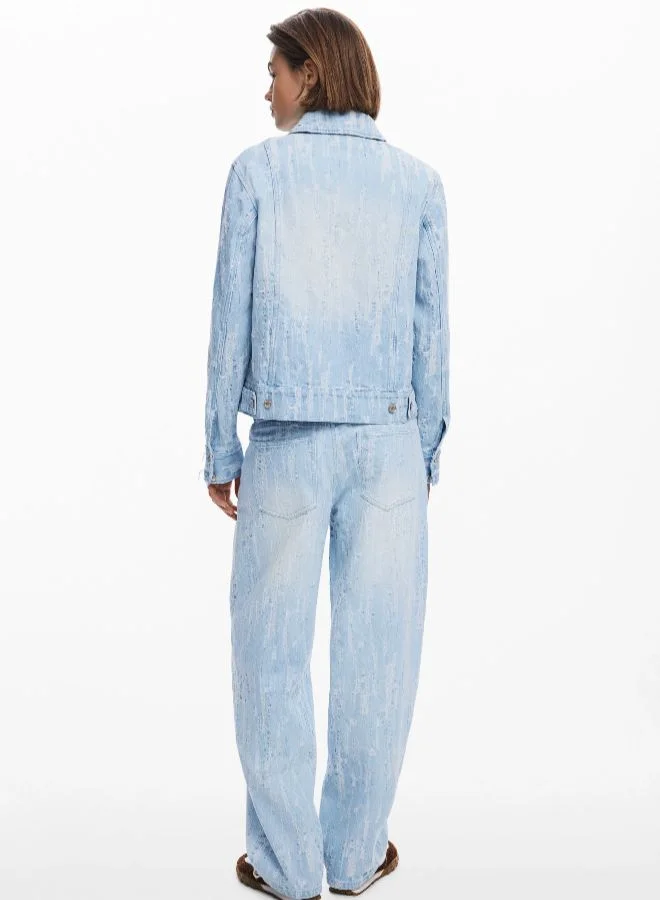 DESIGUAL Blue Denim Jacket With Pockets for Women | Best Price UAE