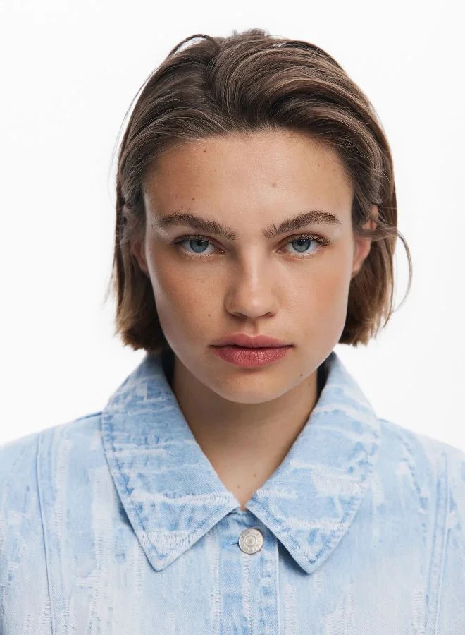 DESIGUAL Blue Denim Jacket With Pockets for Women | Best Price UAE