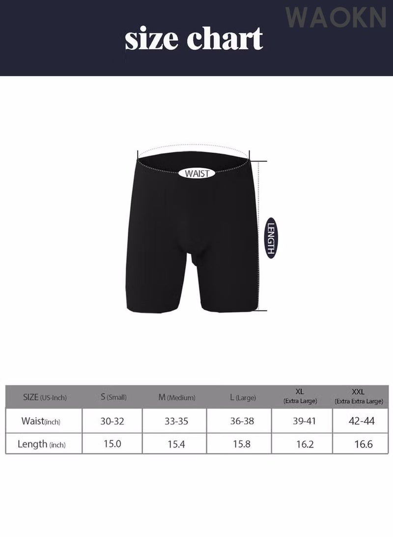 WAOKN Men's 5-Pack Boxer Briefs - Mid-Rise, New Skin friendly Soft Men Underwear briefs, High Elasticity Men's Sort Briefs  Comfortable Fashion Anti-Chafing Stretch Cotton, Stretch Cotton Moisture-Wicking Athletic Underwear in Pure Black - Image 5