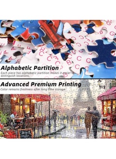 SYOSI Jigsaw 1000 Piece Adult, Flower Shop Landscape Puzzle Under the Eiffel Tower, Puzzle Game for Family Play Toy Gift  - Image 2
