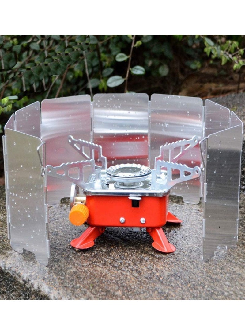 Excefore Camping Stove Windscreen Cooking Stove Windscreen Folding Portable Stove Windshield with Carrying Bag for Camping Picnic Backpacking Cooking  - Image 4