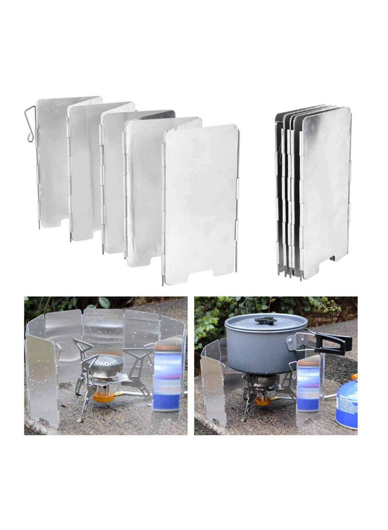 Excefore Camping Stove Windscreen Cooking Stove Windscreen Folding Portable Stove Windshield with Carrying Bag for Camping Picnic Backpacking Cooking  - Image 3