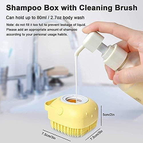 RYUK CREATIVES Body Scrubber With Shower Gel Dispenser, Soft Silicone Bristles For Deep Cleaning, Scalp Massage, Dead Skin Removal, Exfoliating Bath Brush, Loofah (Multicolor) (Pack of 1) - Image 3