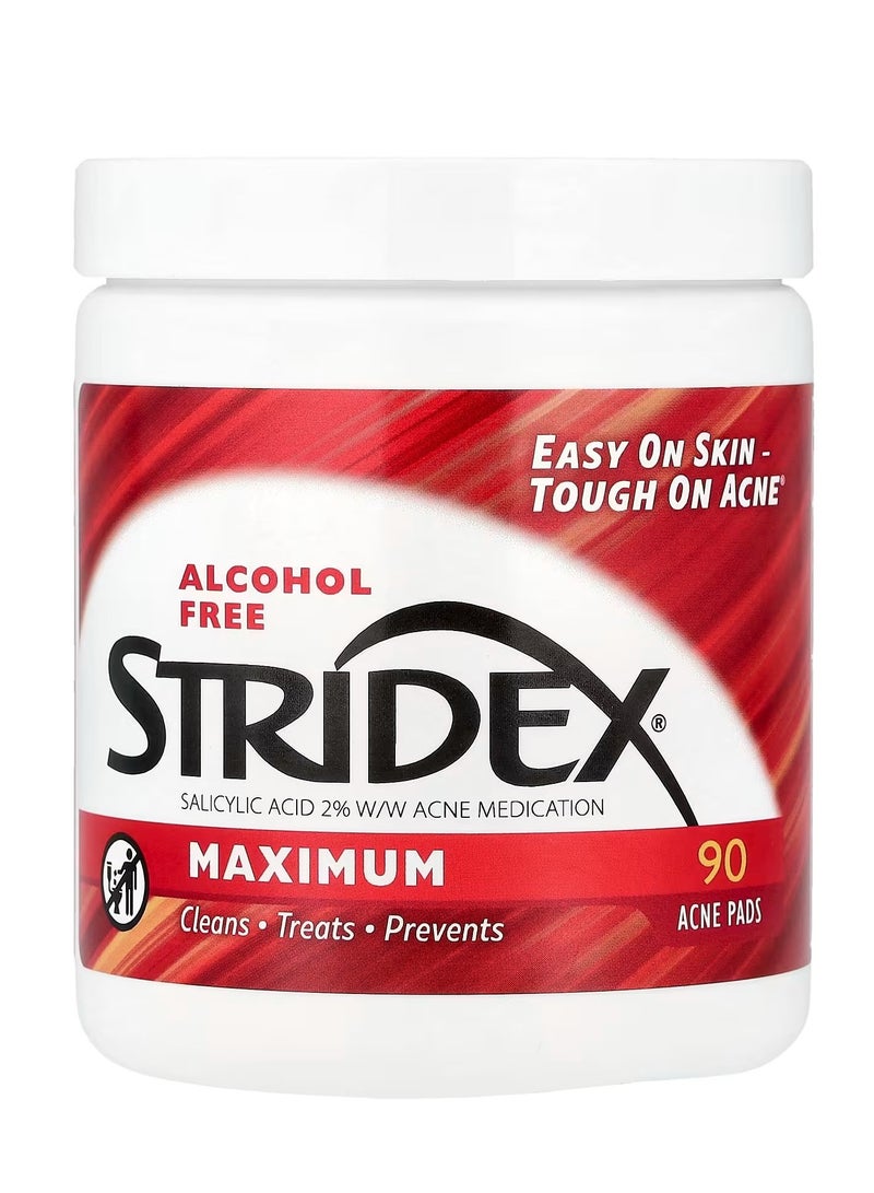 Maximum, Alcohol Free, 90 Acne Pads