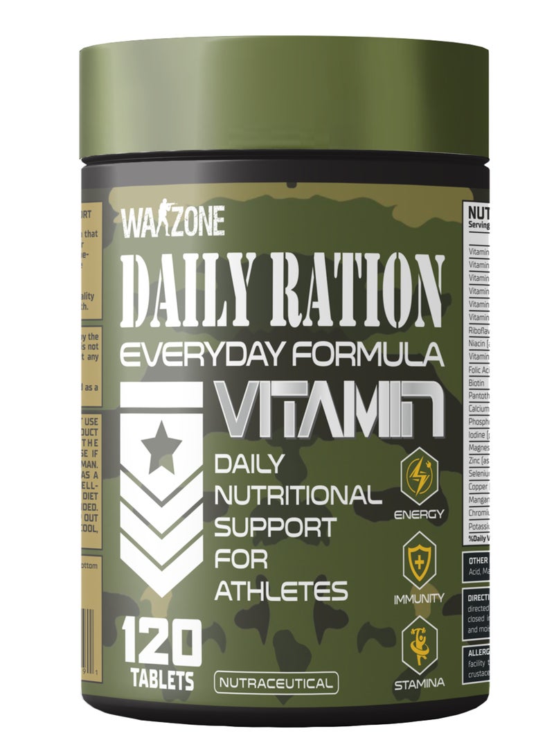 وارزون ديلي راشن لدعم الفيتامينات من Warzone – مكمل غذائي لدعم الصحة العامة - Image 1