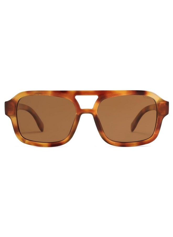 Sojos Retro Aviator Sunglasses For Womens Mens Polarized Trendy Rectangle Designer Inspired Shades 80S 90S Sun Glasses Sj2342  - Image 3