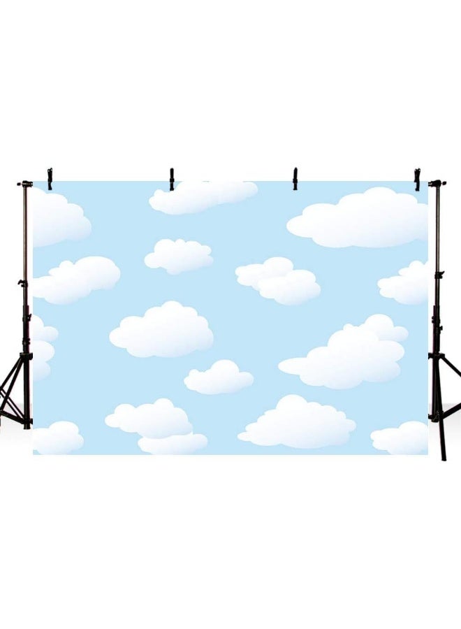 BPA® Blue Sky Backdrop Cloud Cartoon Birthday Party Decoration Backdrop for Boy Kids World Travel Aviator Step and Repeat Dessert Baby Shower Photography Background Banner Studio photo props 7x5ft - Image 3