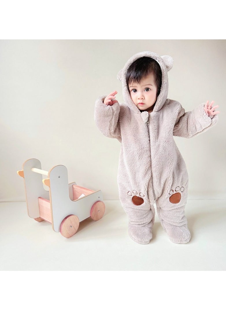 Loquat - Baby Autumn And Winter Thickened Trend Jumpsuit - Image 1
