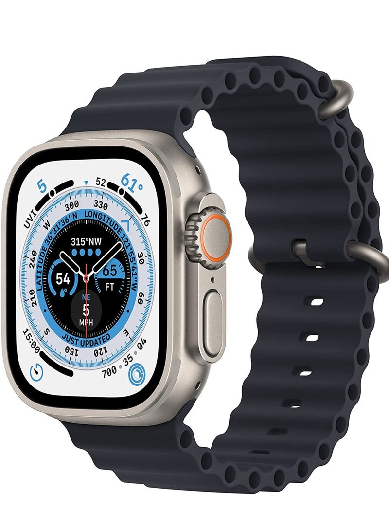 ELTRAZONE 2022 New S8 ultra Smartwatch Series 8 I S8 49mm 1.99 Inch Screen 4 Small Game Dual Straps Ultra8 Smart Watch with Silicone + Nylon Strap (Black) - Image 1