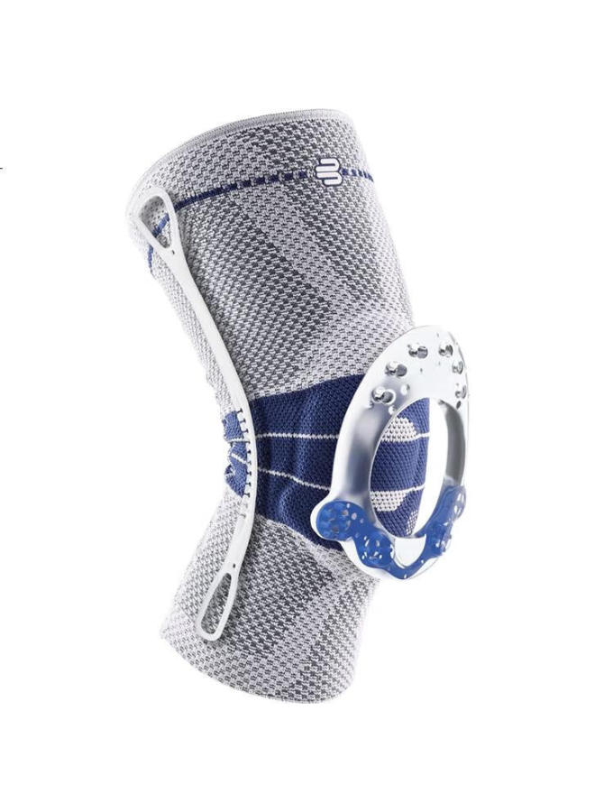 Bauerfeind German Original 7 Size Sports Knee Brace, Basketball Running Professional Protective Gear Genutrain Silver Titanium Black, Single Pack - Image 2