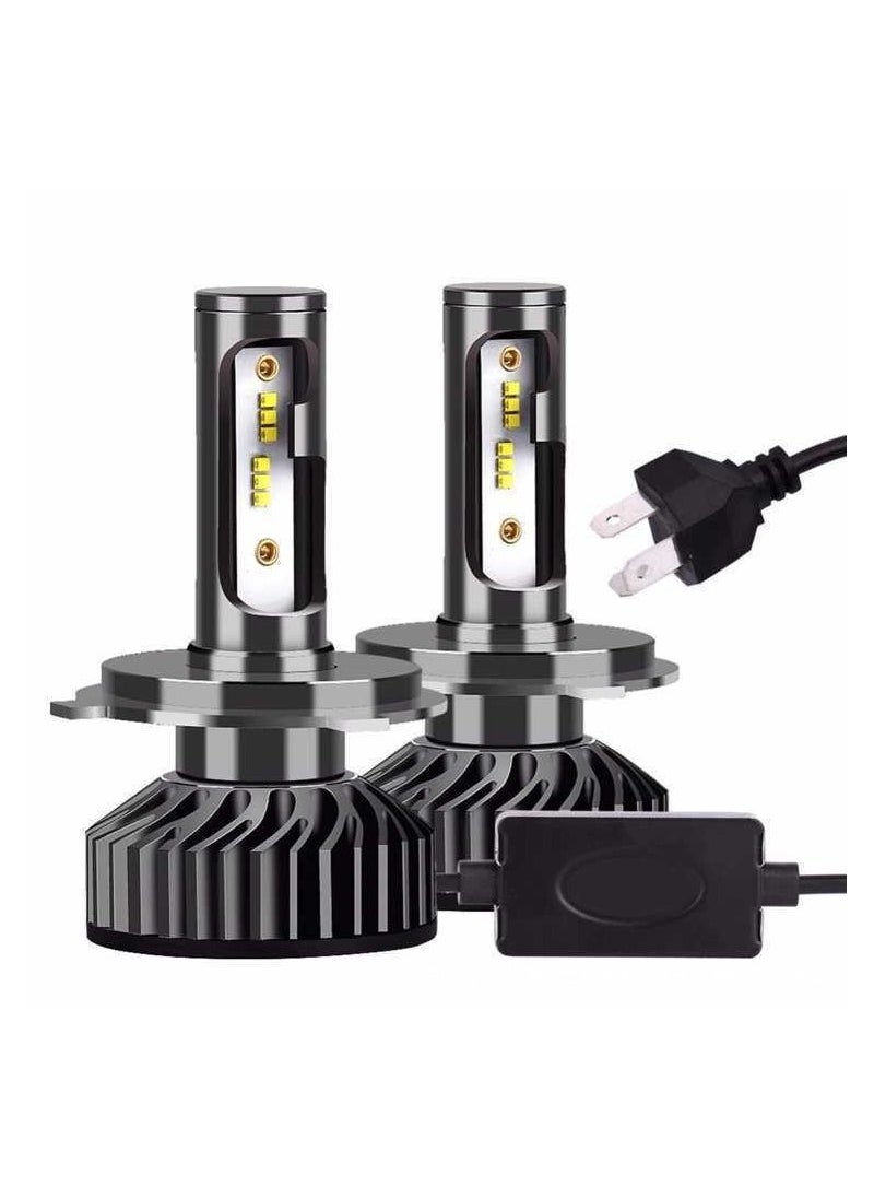 TBS - 2-Piece Car Led Headlight Led Bulbs 360° Adjustable High and Low Beam Conversion Kit Bright Super Bright Replacement Plug-N-Play All-In-One Conversion Kit H4 H7 H11 9005 9006 20W 6000K 12000LM - Image 1