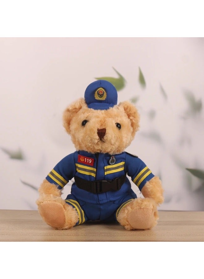 Traffic Police Bear Doll Teddy Bear Plush Toy For Girls And Children Gift Fire Police Bear Doll