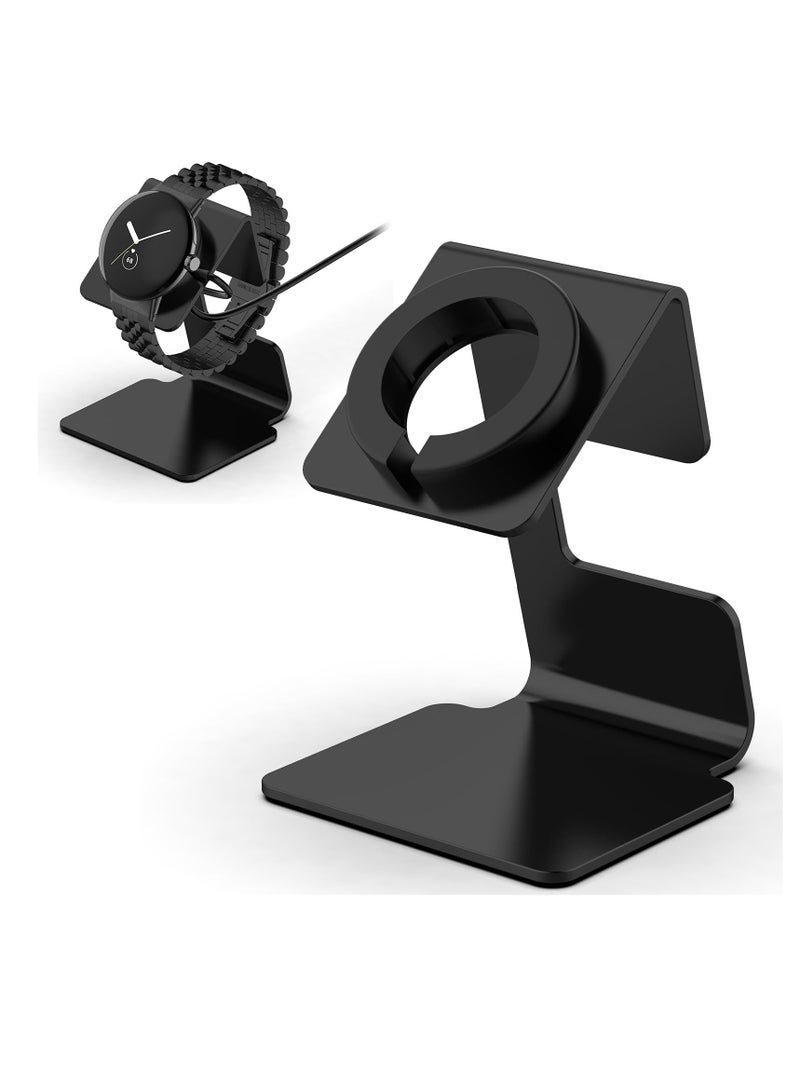 SYOSI Charging Stand Compatible for Google Pixel Watch 3 / Pixel Watch 2, Charger Stand Aluminum, Metal Dock for Fitbit Ace LTE Charger Pixel Watch 3 Charger for Google Pixel Watch 3 Accessories - Black  - Image 2