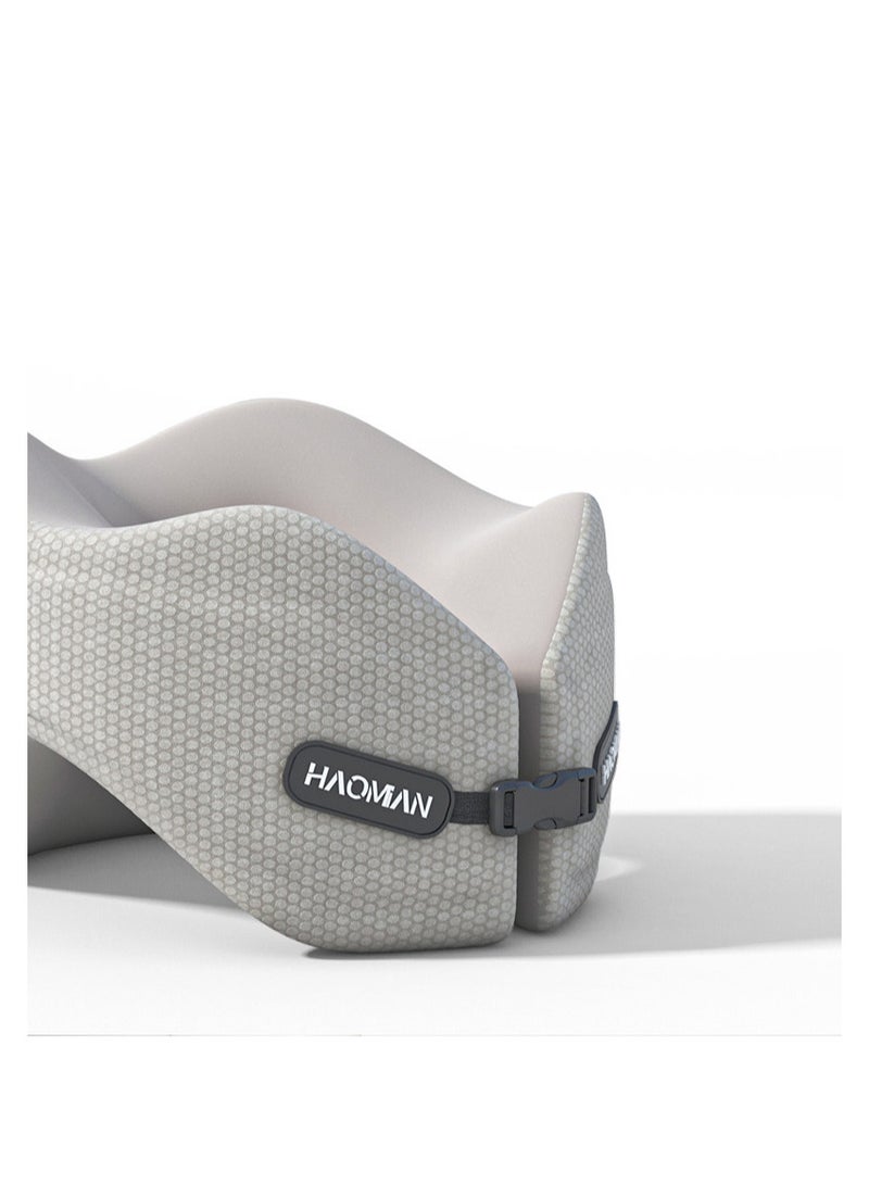 OLUDENIZ Portable Travel Neck Pillow – Comfortable and Foldable U-Shape Neck Support with Massage Feature  - Image 1