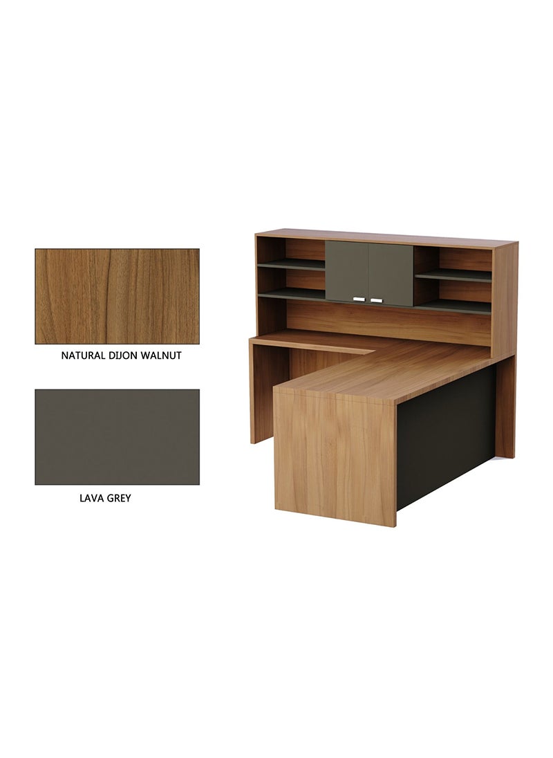 Mahmayi Mahmayi Natural Dijon Walnut-Lava Grey ED-LDN-LG Executive Desk  - Image 5