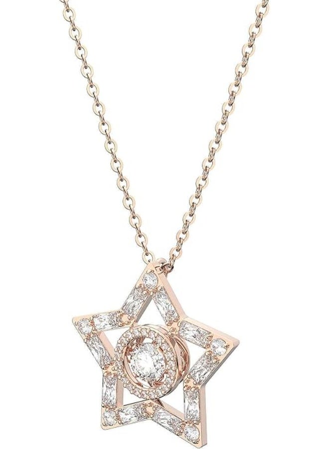 SWAROVSKI Stella pendant, Star, White, Rose gold-tone plated - Image 1