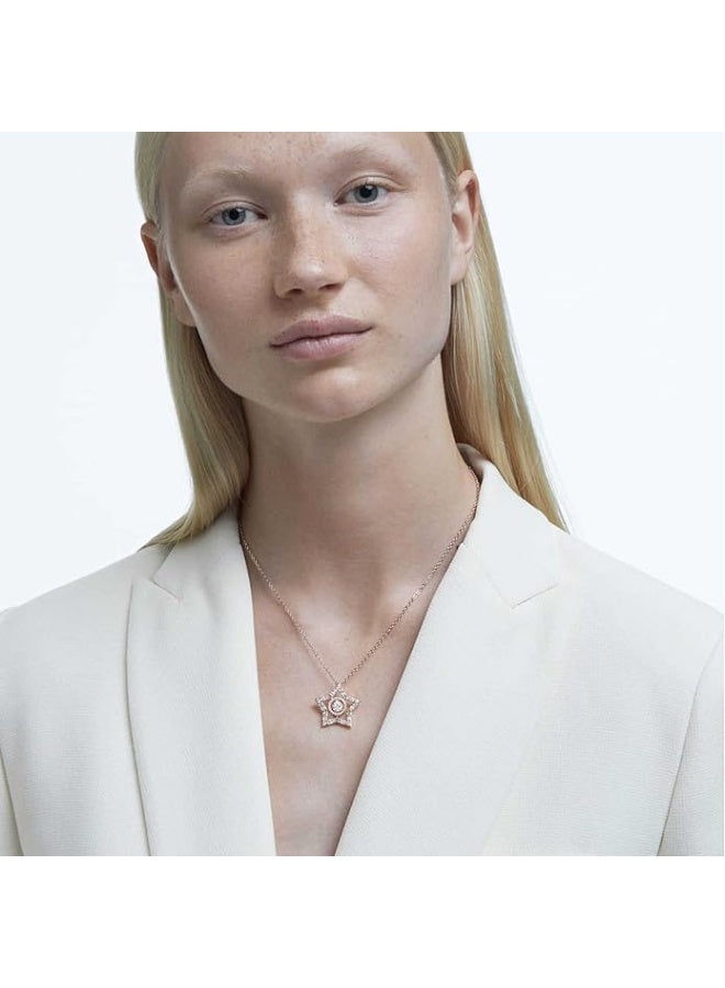 SWAROVSKI Stella pendant, Star, White, Rose gold-tone plated - Image 2