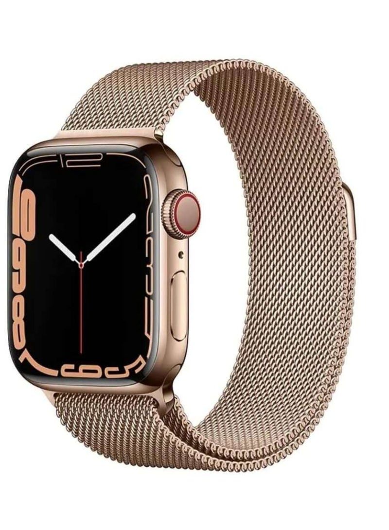 Loop Strap For Apple Watch Series 10 | Ultra 2 | 9 | 8 Ultra | 8 | 7 | 6 | SE Stainless Steel Mesh Type Band With Add On Screen Protector 38 40 41 mm - Image 1