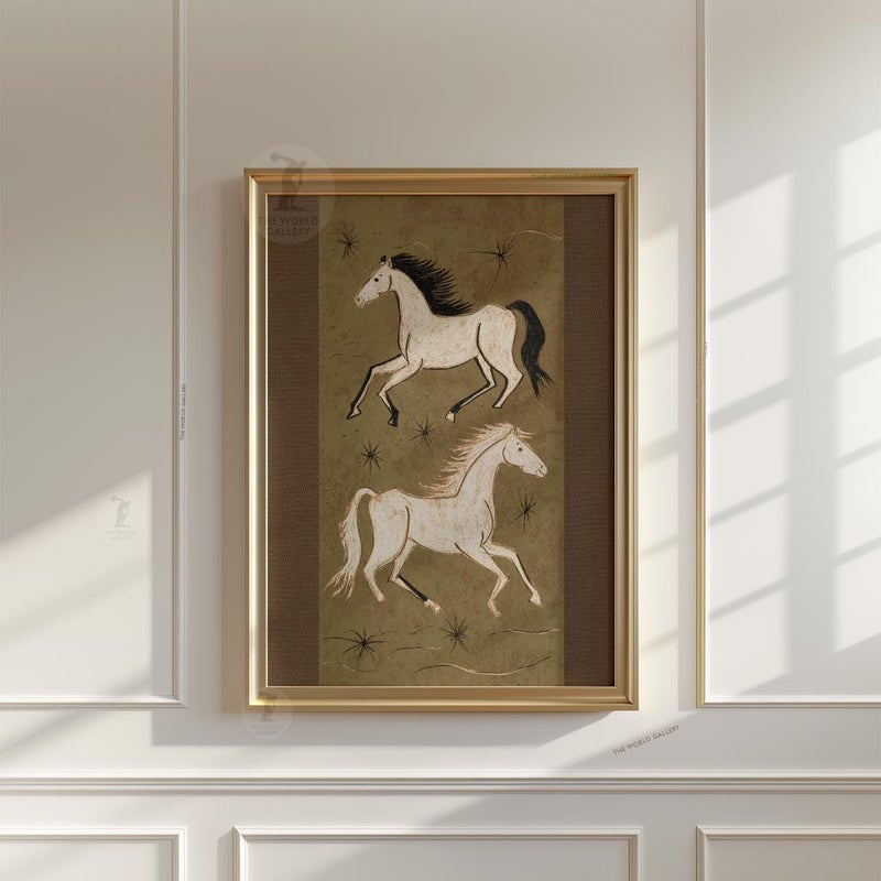 TNESSENTIAL Celestial Horse Poster | Folk Art Star Wall Art | Mystical Animal Illustration Print - Image 4