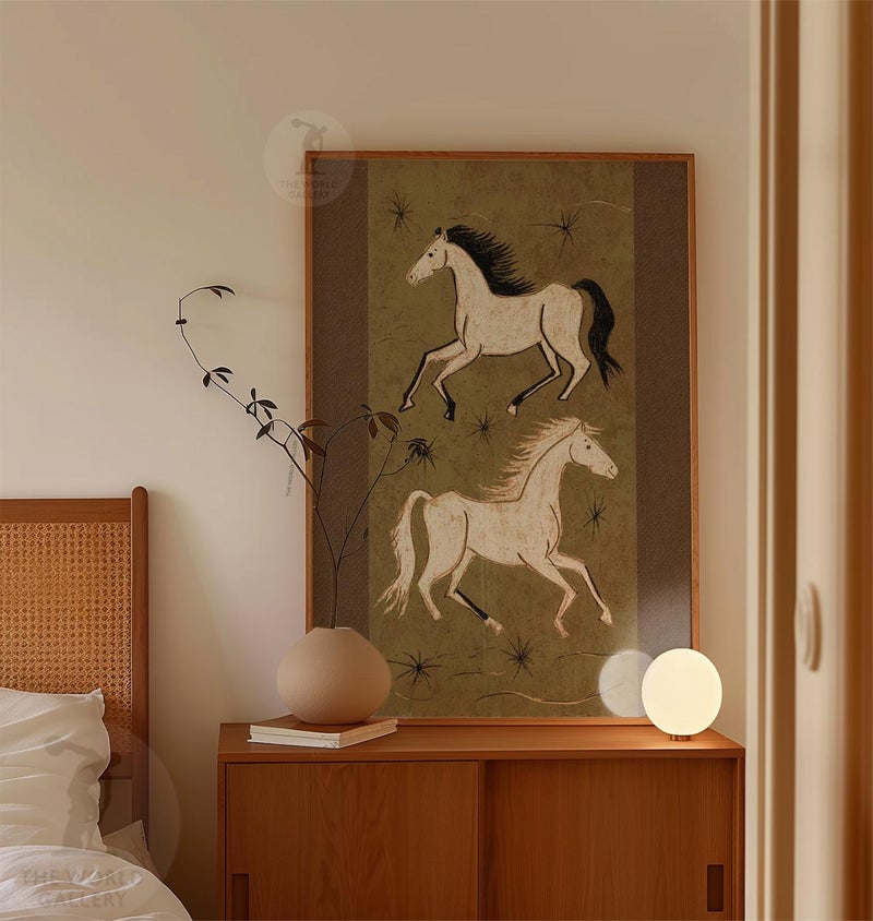 TNESSENTIAL Celestial Horse Poster | Folk Art Star Wall Art | Mystical Animal Illustration Print - Image 2