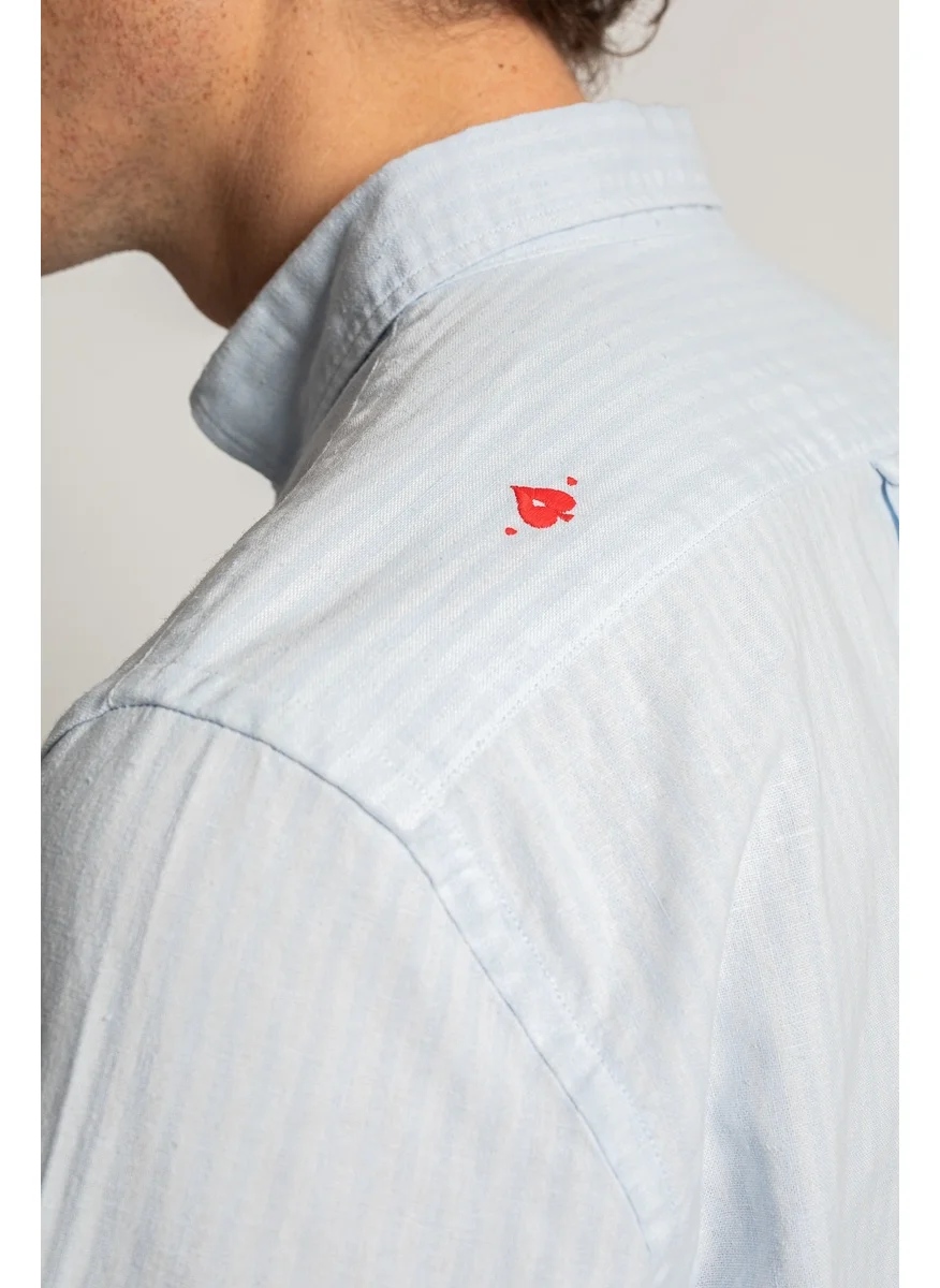 جاك La Tropezienne (The Tropezian) - Light Blue Linen Shirt
