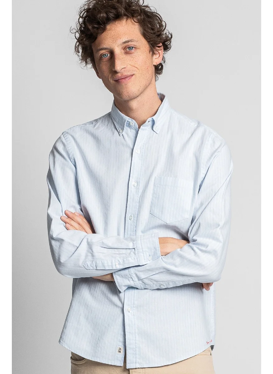 جاك La Tropezienne (The Tropezian) - Light Blue Linen Shirt