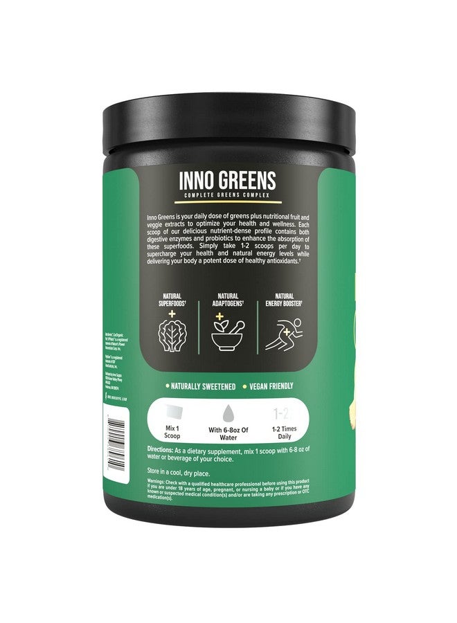 INNOSUPPS Inno Greens | 28+ Organic Greens & Superfoods | Advanced Prebiotics + Probiotics | Super Antioxidant + Hydration | Spirulina, Chlorella, Ashwagandha | Natural, Non-GMO | 30 Servings (Paradise Punch) - Image 2
