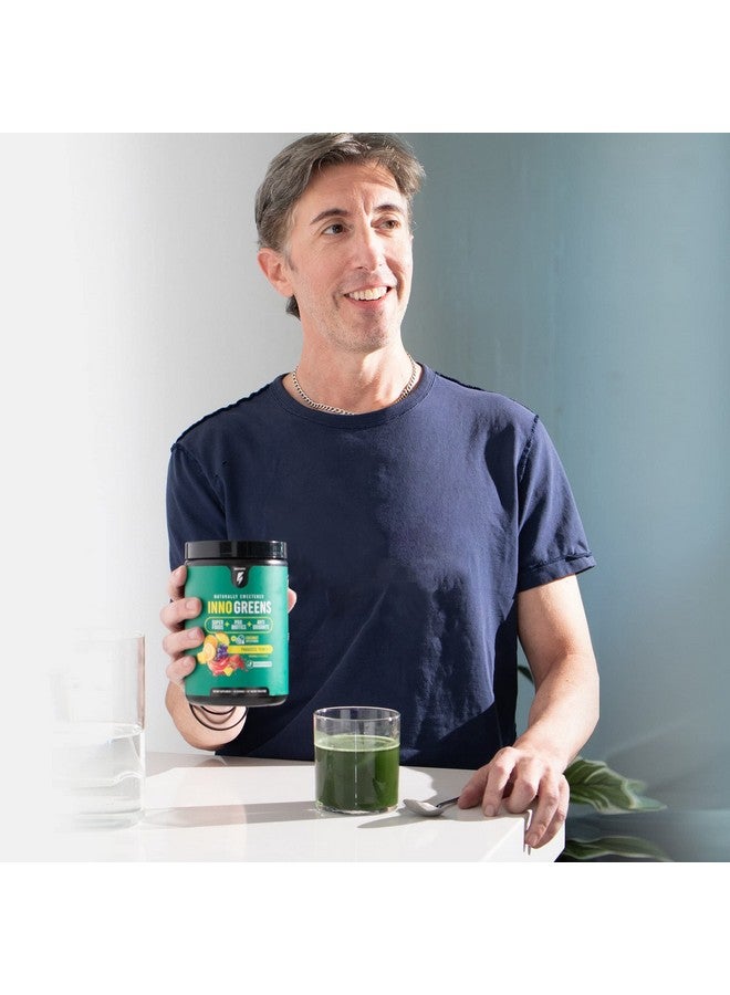 INNOSUPPS Inno Greens | 28+ Organic Greens & Superfoods | Advanced Prebiotics + Probiotics | Super Antioxidant + Hydration | Spirulina, Chlorella, Ashwagandha | Natural, Non-GMO | 30 Servings (Paradise Punch) - Image 5