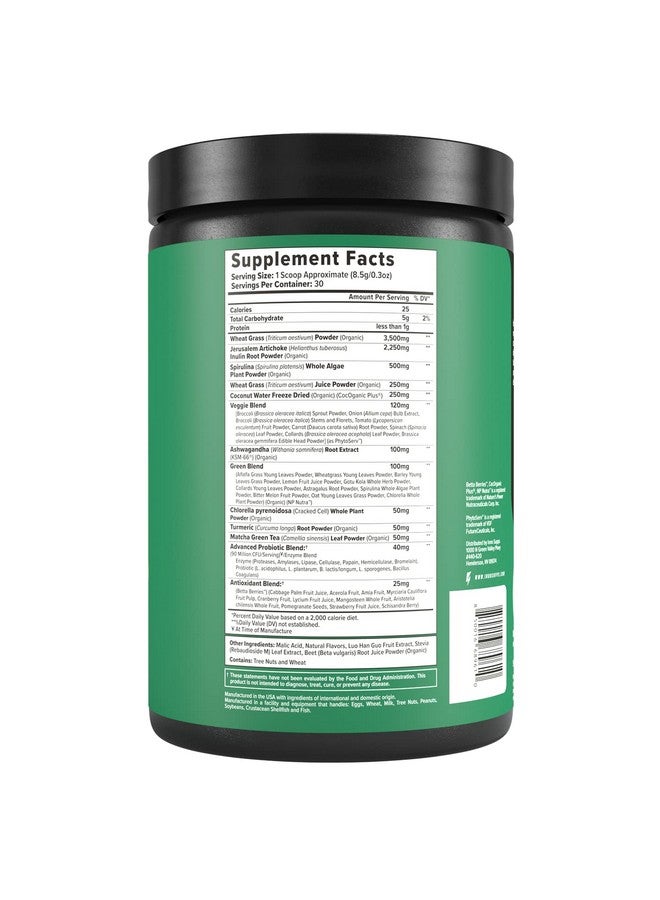 INNOSUPPS Inno Greens | 28+ Organic Greens & Superfoods | Advanced Prebiotics + Probiotics | Super Antioxidant + Hydration | Spirulina, Chlorella, Ashwagandha | Natural, Non-GMO | 30 Servings (Paradise Punch) - Image 3