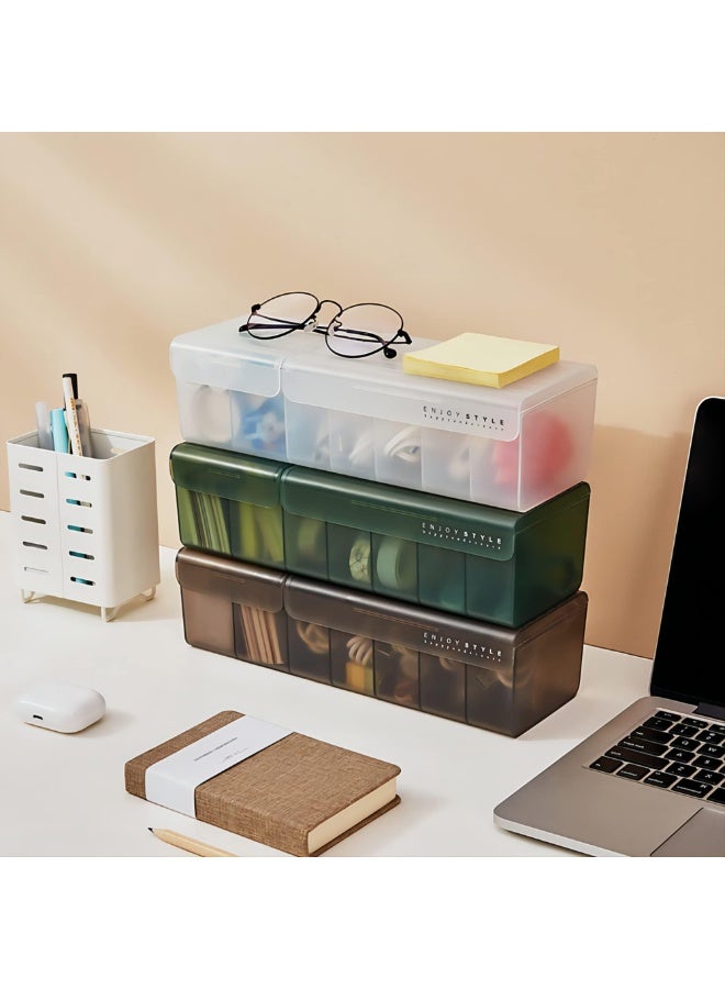 Data Cable Organizer Box with 7 Compartments for USB Cords and Electronic Accessories - Image 5
