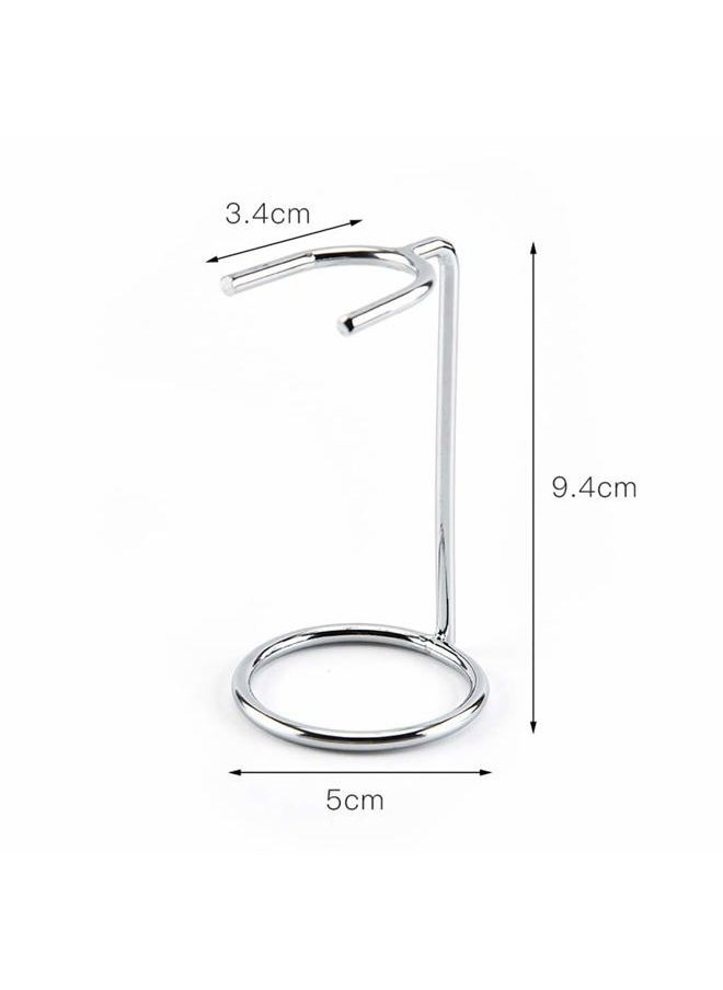 esowemsn 1PC Silver Stainless Steel Razor Holder Stand Brush Shaving Holder Safety Men's Shaving Razor Brush Stand with Non-slip Base  - Image 3