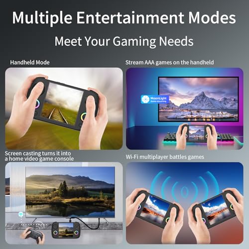Voacle RG CubeXX Retro Handheld Game Console , 3.95 Inch IPS Screen Linux System Built-in 64G TF Card 5056 Games Support TV Output 5G WiFi Bluetooth 4.2(Black) - Image 3