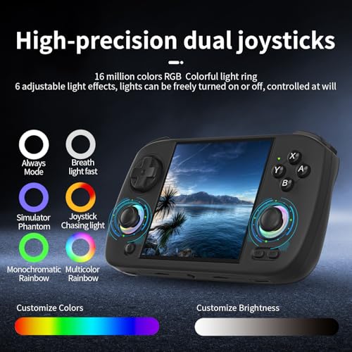 Voacle RG CubeXX Retro Handheld Game Console , 3.95 Inch IPS Screen Linux System Built-in 64G TF Card 5056 Games Support TV Output 5G WiFi Bluetooth 4.2(Black) - Image 4