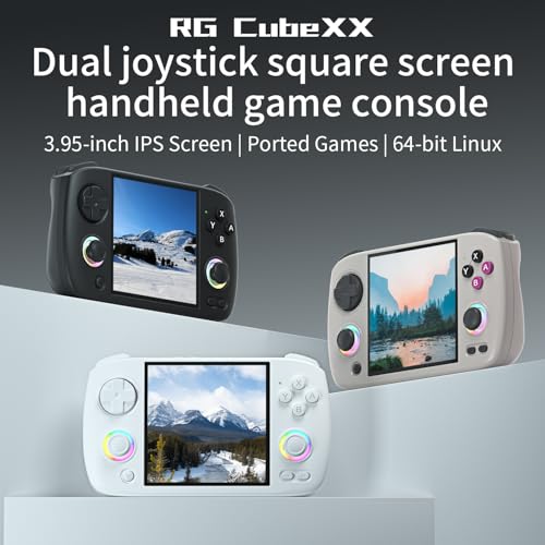 Voacle RG CubeXX Retro Handheld Game Console , 3.95 Inch IPS Screen Linux System Built-in 64G TF Card 5056 Games Support TV Output 5G WiFi Bluetooth 4.2(Black) - Image 2