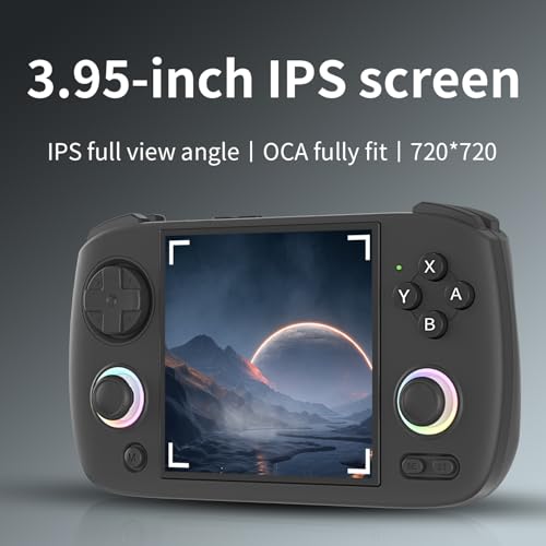 Voacle RG CubeXX Retro Handheld Game Console , 3.95 Inch IPS Screen Linux System Built-in 64G TF Card 5056 Games Support TV Output 5G WiFi Bluetooth 4.2(Black) - Image 5