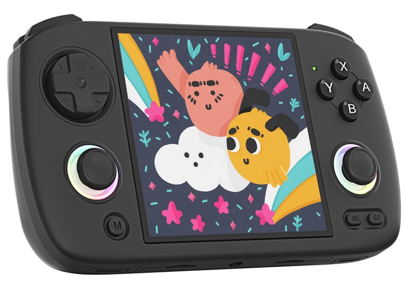 Voacle RG CubeXX Retro Handheld Game Console , 3.95 Inch IPS Screen Linux System Built-in 64G TF Card 5056 Games Support TV Output 5G WiFi Bluetooth 4.2(Black) - Image 1