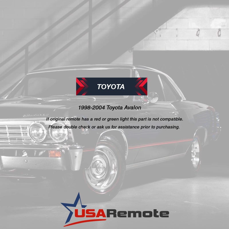 USARemote جهاز تحكم عن بُعد للدخول بدون مفتاح يناسب تويوتا أفالون 1998 1999 2000 2001 2002 2003 2004 (HYQ12BBX مع زر الطوارئ)، مجموعة من 2 - Image 4