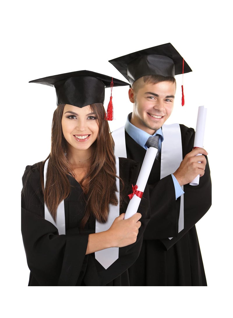 NIBEMINENT Graduation Stole, 2PCS Unisex Plain Graduate Honor Stole Sash for Adults, - Image 4